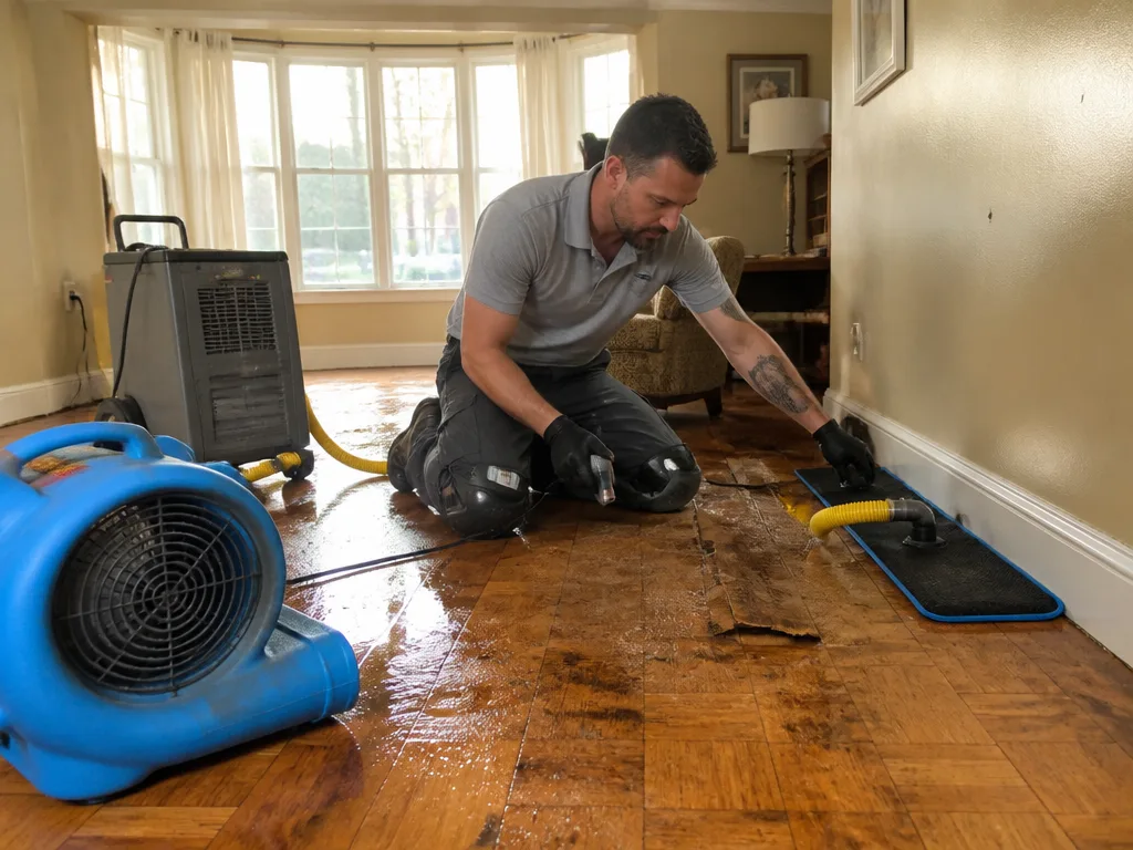 Hardwood Floor Drying
